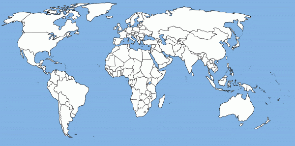 blank world map outline with countries. lank world map picture » Free